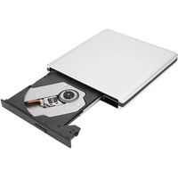 Externes Blu ray Laufwerk,USB3.0 6X Blu-ray CD/DVD/BD Disc Burner Player,Aluminiumlegierung DVD/CD Brenner und Lesegerät,3D Blue Ray Movie Recorder für Laptop, Desktop und All in One Computern