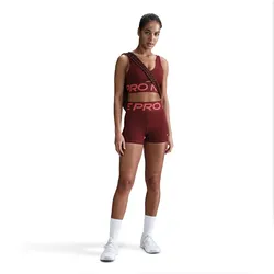 NIKE Pro Indy Plunge Medium Support Padded Sport-BH Damen 619 - dark team red/magic ember/white XL
