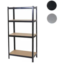 MCW Schwerlastregal MCW-D67, Werkstattregal Steckregal, 160x80x40cm, Traglast bis 320kg MVG-zertifiziert ~ schwarz