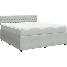 vidaXL Boxspringbett 180 x 200 cm Hellgrau