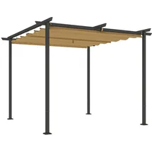 Outsunny Pergola 3 x 3 m Beige