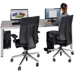 EDV-Computertisch mit Holzkabelkanal
