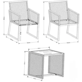 Möbel Kraft Fidola Set 3-tlg. Schwarz