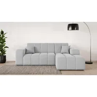 OTTO home Ecksofa CASSY L-Form, Schlafsofa mit Bettkasten, Maße B/T/H: 245/165/88 cm, mit 2 Rückenkissen, Recamiere rechts oder links bestellbar grau 248 cm x 83,5 cm x 165,5 cm