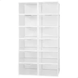 Max Home 12er Pack Stapelbare Kunststoff Schuhboxen Und Antivuelco - Multicolor - One Size