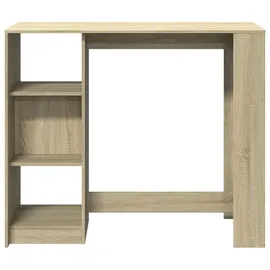 vidaXL Bartisch mit Regal 124 x 46 x 103,5 cm Braun
