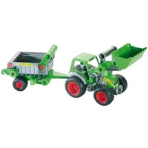 Wader Farmer Technik Traktor inkl. Frontlader und Anhänger (37756)