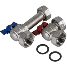 Zewotherm Eck-Verteiler-Anschluß-Set 1" IG x ÜM