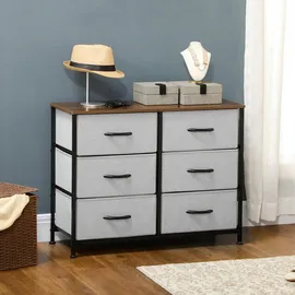 Homcom Sideboard 80 x 62,5 x 30 cm Grau