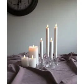 Star Trading LED Stabkerzen Flamme 15 cm 2 St. weiß