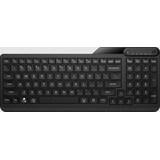 HPP HP 475 - Tastatur - Dual-Mode, Multi-Device, kompakt, 2-Zonen-Layout, geringer Tastenhub, 12 programmierbare Tasten - kabellos - 2.4 GHz, Bluetooth 5.3 - Deutsch - Jet Black