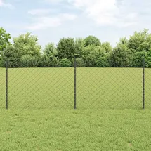 vidaXL Zaunpfosten Set 25 x 0,8 m Grau/Verzinkter Stahl