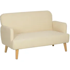 Homcom Couch Samt 2-Sitzer Creme