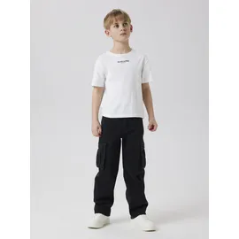 NAME IT Straight-Jeans NAME IT "NKMRYAN ST CARGO JEANS 5910-ZD NOOS", Kinder, Gr. 116, N-Gr, blau (schwarz denim), Denim/Jeans, Obermaterial: 100% Baumwolle, Abriebeffekte, straight fit lang, Jeans Straight-Jeans