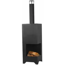 feueranker® Gartenkamin Dallas Ofen Gartenofen Feuerschale Schwarz Feuerkorb Garten