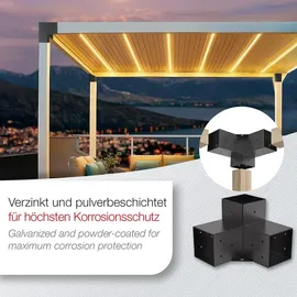 SOTech Eckverbinder 90 x 90 mm 3-Wege-Verbinder