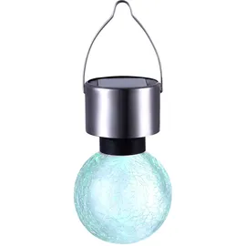 GLOBO Solarleuchte Edelstahl 2er Set Hänge Lampen  RGB silber