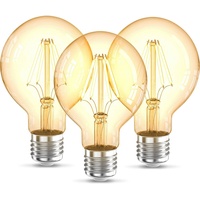 B.K.Licht LED-Leuchtmittel »BK_LM1401 LED Leuchtmittel 3er Set E27 G80«, E27, 3 St., Warmweiß, braun