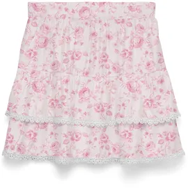 Vero Moda Minirock Damen Bedruckt Pink/Weiß L