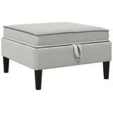 vidaXL Sitzhocker mit Stauraum 40 x 40 x 40 cm Hellgrau Samt