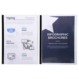 Exacompta Sachet de 10 chemises de presentation pour relier avec serodo pvc lisse 20x100e - a4