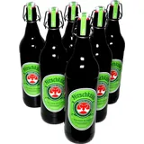 6 Flaschen Hirschkuss Kräuterlikör 38% Vol. 1 L Liter in der Bügelflasche