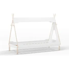 CaliCosy Kinderbett LOU 90 x 190 cm Holz lackiert weiß