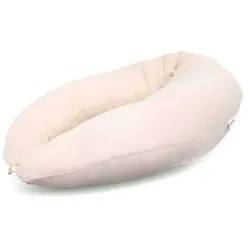 HOBEA-Germany Stillkissen Musselin beige + Bezug, 190x38 cm