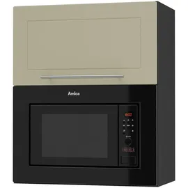 Feldmann-Wohnen Hängeschrank Mikrowellenumbauschrank 60 x 32,5 x 72 cm Schwarz