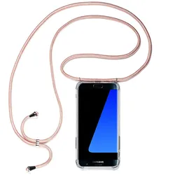 Hülle mit rosa Band für Samsung Galaxy S7 Edge