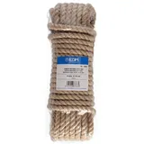 EDM Holz, 10 m, Naturseil, Bio-Jute, 3 Köpfe, 8 mm, Edm