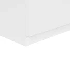 Beliani Nachttisch Edison 39 x 52 x 43 cm Weiß/Braun
