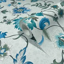 Marburg Vliestapete Modern Abstrakt Floral 10,05 m x 0,53 m 300 g Grün/Türkis 47647