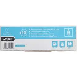Exacompta 40902E 30x Thermorolle für Kartenzahlung, 60mm x 25m, 1-lagig, 55g, BPA-frei - Weiß