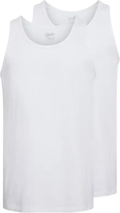 JBS Claudio 2er-Pack Baumwoll-Tanktops Weiß Größe L