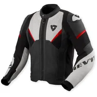 RevIt! Revit Automate Lederjacke - Schwarz/Weiß / 56