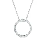 Elli Kreis AnhängerTrend mit Kristalle in 925 Silber^,