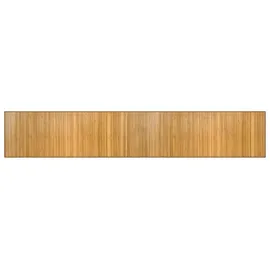 vidaXL Teppich, Bambusteppich Rechteckig, Bambusmatte rutschfest für Wohnzimmer, Läufer Küchenteppich Flurteppich, Modern, Natur 60x400cm Bambus