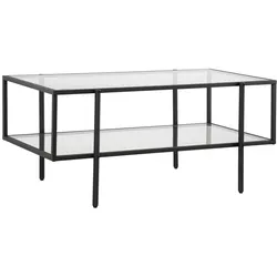 HOMCOM Beistelltisch Hartglas, Stahl