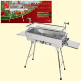 Mangal Ideal Campinggrill Edelstahl 1,5mm mit Klappbeine
