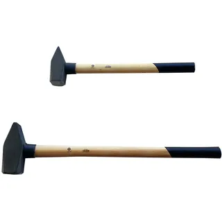 Vago-Tools 2 tlg Set Schlosserhammer Holzstiel 3/5 kg