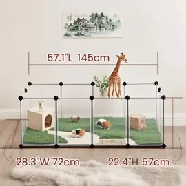 Songmics Freigehege 125 x 63 x 42 cm weiß