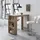 KADIMA DESIGN Bartisch 120x107,5x60 cm Stehtisch Holz Küchenbartisch, Bartresen mit integriertem Regal, Bar-Bistrotisch,