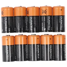 Duracell 10x Duracell CR123A Lithium Batterie, 3V, Photobatterie CR123 A, im praktischen 10er Streifen