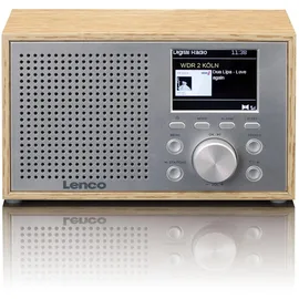 Lenco DAR-017WH - Kompaktes und stilvolles DAB+/FM-Radio mit Bluetooth Tischradio