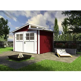 Weka Gartenhaus 226 2,35 x 2,39 m rot