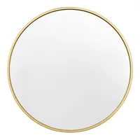 Woltu Wandspiegel, Gold, Glas, Metall, Rund, 80x80x2 cm, Spiegel,
