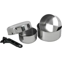 Basic Nature Biwak Kochset, Edelstahl, 2 Personen