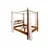 Massivmoebel24 Himmelbett 200 x 200 cm Honig