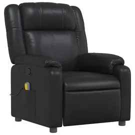 vidaXL Massagesessel 95 x 99 x 95 cm Schwarz Kunstleder mit Fernbedienung